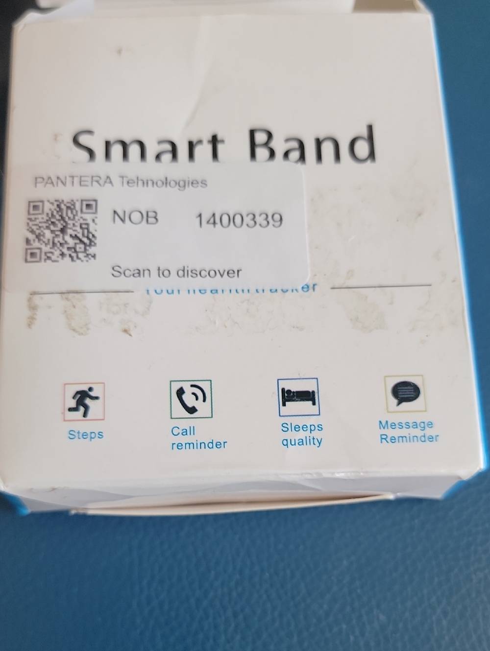 Smart Band Fitness Tracker - White Packaging